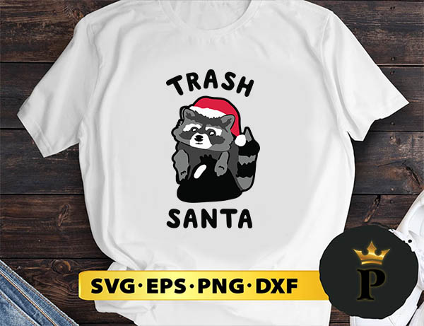 Christmas Trash Santa Claus Hat SVG, Merry Christmas SVG, Xmas SVG PNG DXF EPS
