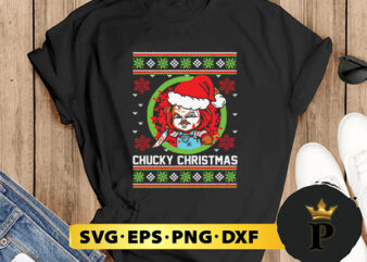 Chucky Christmas Horror Killer SVG, Merry Christmas SVG, Xmas SVG PNG DXF EPS