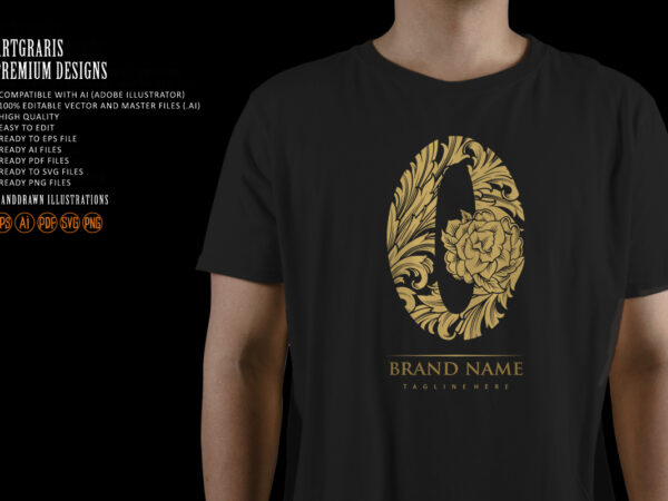 Classic engraved number zero monogram artistry t shirt vector file Classic engraved number zero monogram artistry t shirt vector file