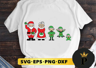 Claus Family SVG, Merry Christmas SVG, Xmas SVG PNG DXF EPS t shirt vector file