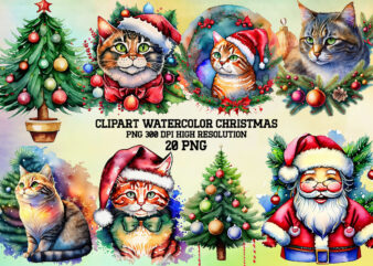 Clipart Watercolor Christmas