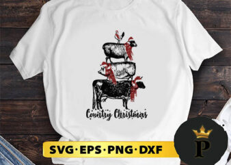 Country Christmas SVG, Merry Christmas SVG, Xmas SVG PNG DXF EPS t shirt vector file