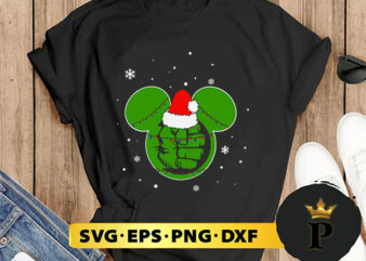 Cute Hulk Green Merry Christmas SVG, Merry Christmas SVG, Xmas SVG PNG DXF EPS