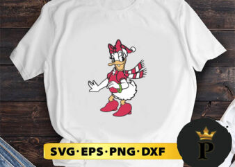 Daisy Duck Christmas SVG, Merry Christmas SVG, Xmas SVG PNG DXF EPS t shirt vector illustration