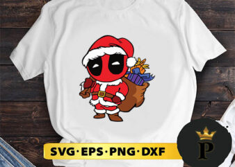 Deadpool Christmas Gifts Kids SVG, Merry Christmas SVG, Xmas SVG PNG DXF EPS