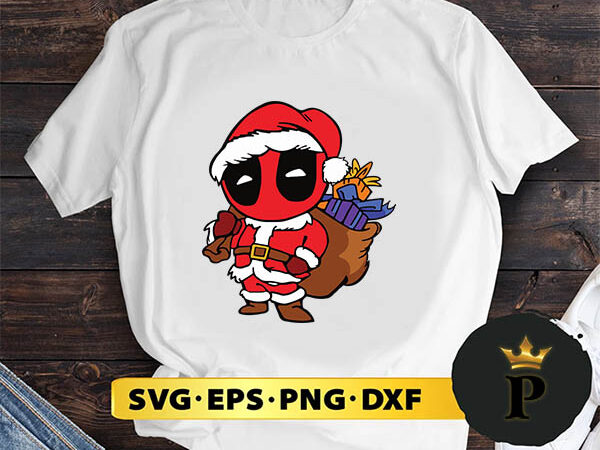Deadpool christmas gifts kids svg, merry christmas svg, xmas svg png dxf eps t shirt vector illustration