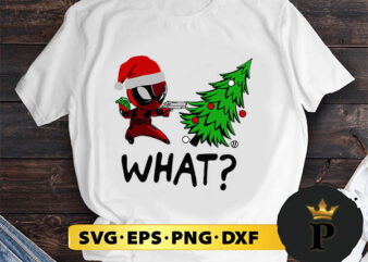 Deadpool What Christmas SVG, Merry Christmas SVG, Xmas SVG PNG DXF EPS t shirt vector illustration