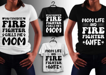 Firefighter Mom T-Shirt Design