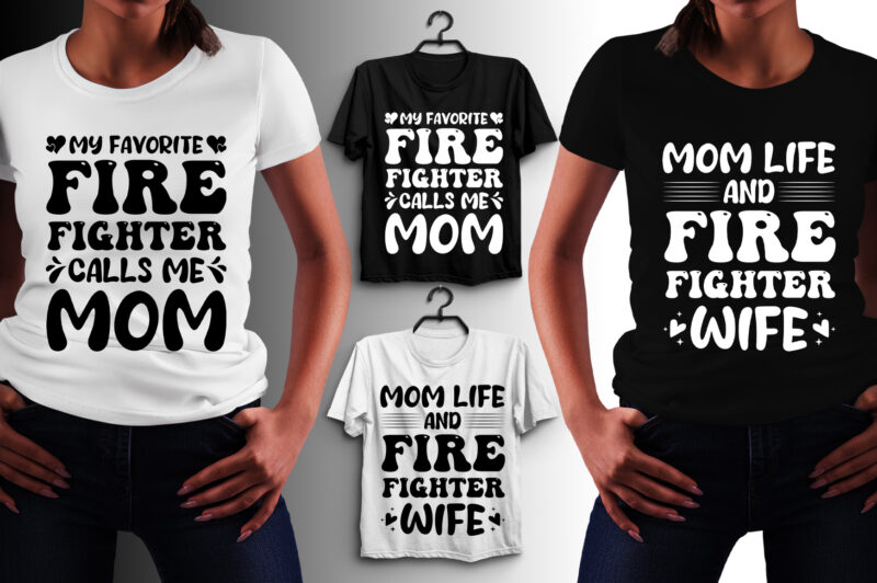 Firefighter Mom T-Shirt Design