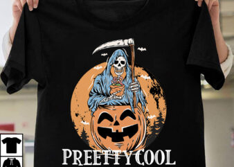 Pretty Cool Pumpkin T-Shirt Design, Pretty Cool Pumpkin Vector t-Shirt Design, Eat Drink And Be Scary T-Shirt Design, Eat Drink And Be Scary Vector T-Shirt Design, The Boo Crew T-Shirt