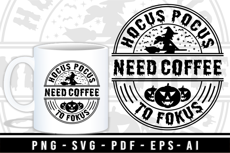 Halloween Coffee T shirt Design Bundle, Halloween Coffee Mug SVG Bundle, Funny Halloween Shirt SVG Designs