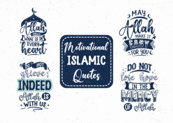 Inspirational Islamic quotes bundle, Islamic Quran quotes
