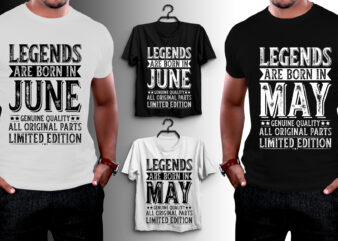 Legends Are Born Birthday T-Shirt Design