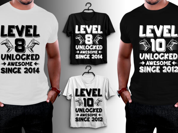 Level unlocked birthday t-shirt design Level unlocked birthday t-shirt design