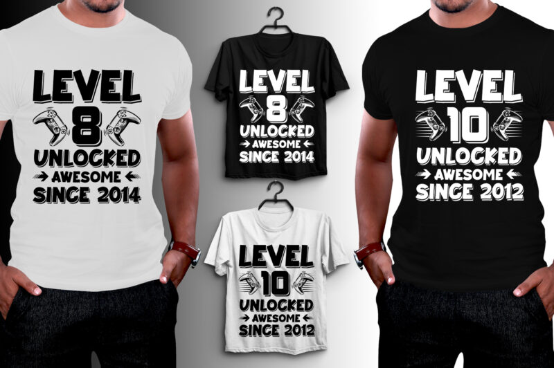 Level Unlocked Birthday T-Shirt Design