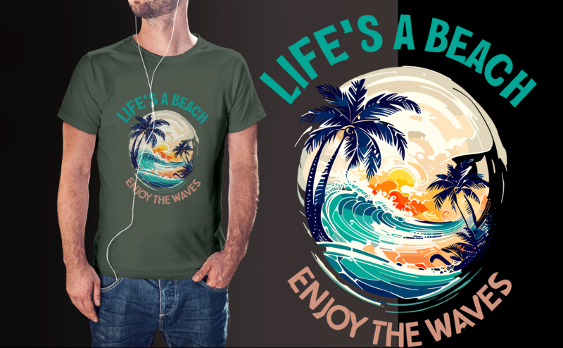 Enjoy The Wave Summer Tshirt