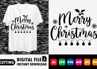 Merry Christmas shirt print template