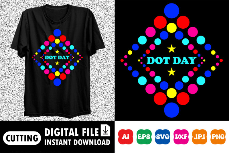 Dot day shirt print template