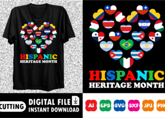 Hispanic heritage month shirt print template graphic t shirt