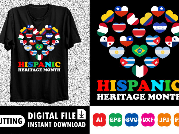 Hispanic heritage month shirt print template graphic t shirt