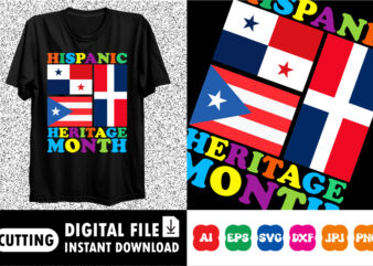 Hispanic heritage month shirt print template