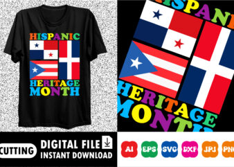 Hispanic heritage month shirt print template graphic t shirt