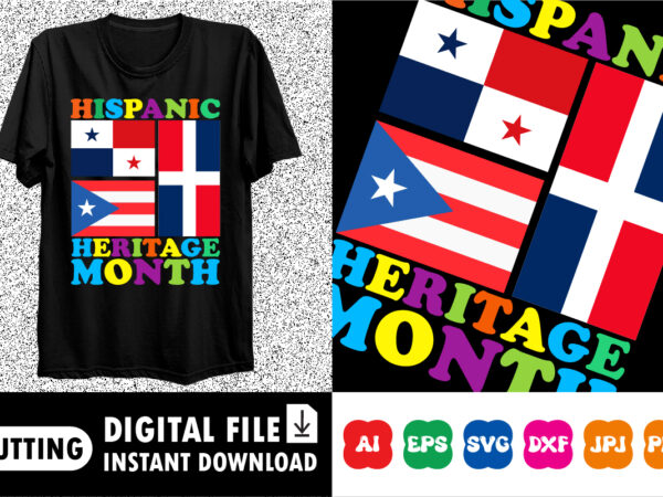 Hispanic heritage month shirt print template graphic t shirt