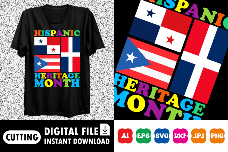 Hispanic heritage month shirt print template