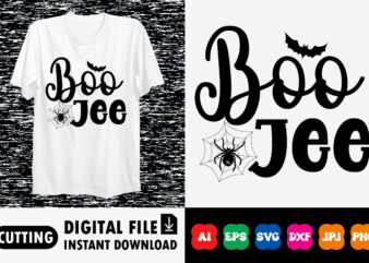 Halloween boo jee print template graphic t shirt