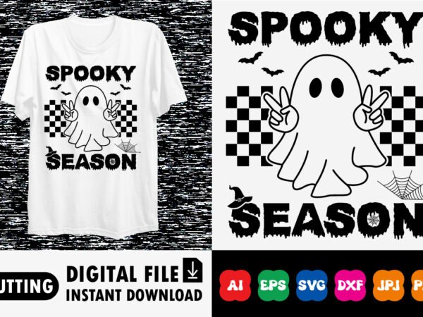 Spooky season halloween shirt print template t shirt template vector