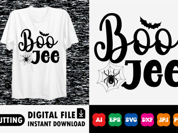 Halloween boo jee print template graphic t shirt