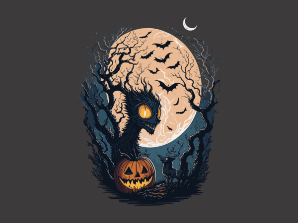 Monster halloween tshirt graphic