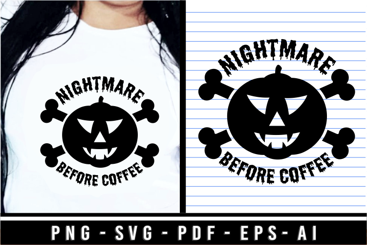 Halloween Coffee T shirt Design Bundle, Halloween Coffee Mug SVG Bundle, Funny Halloween Shirt SVG Designs