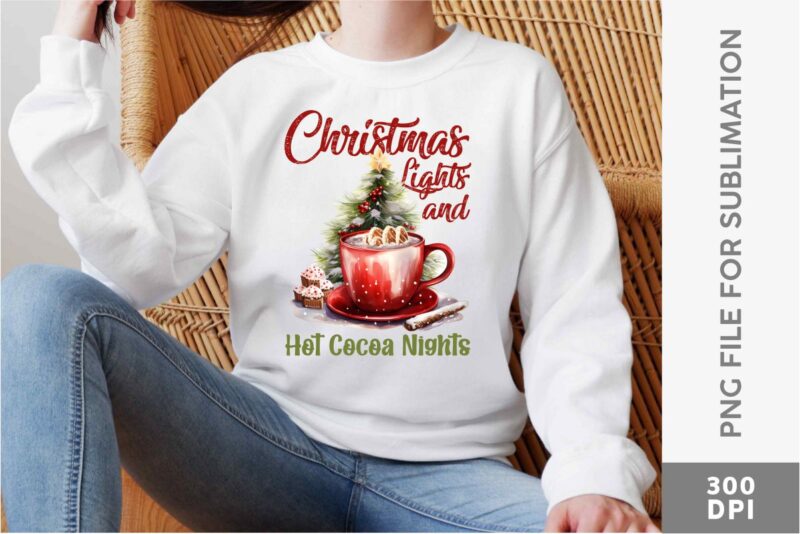 Christmas Hot Cocoa Sublimation Designs Bundle