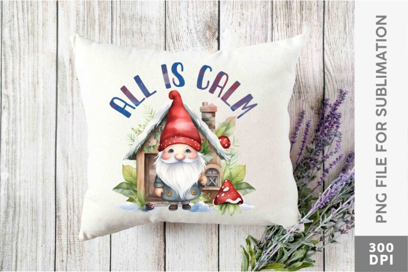 Cute Christmas Gnomes Farmhouse Sublimation Designs Bundle