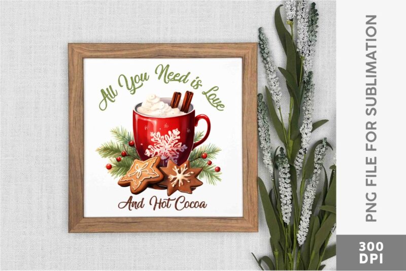 Christmas Hot Cocoa Sublimation Designs Bundle