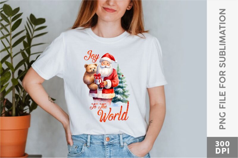 Christmas Santa and Bear Sublimation PNG Designs Bundle