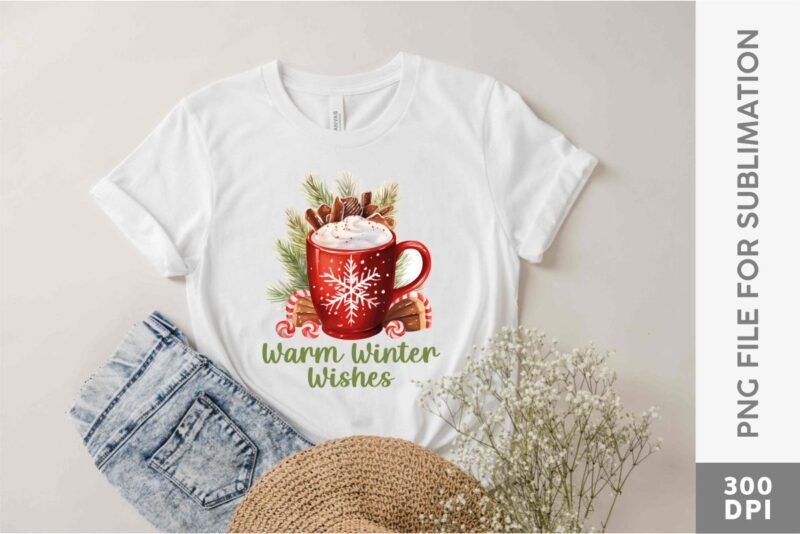 Christmas Hot Cocoa Sublimation Designs Bundle