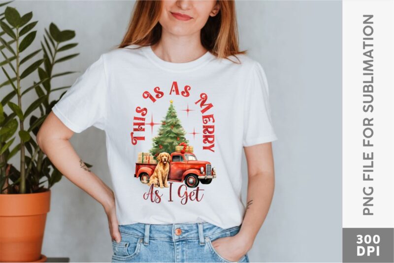 Christmas Vintage Truck Sublimation Clipart PNG Bundle