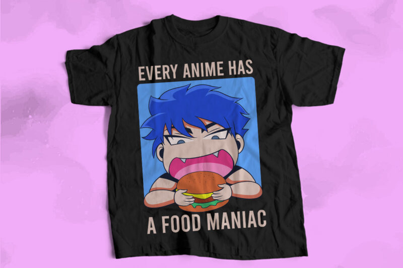 Funny Japanese Anime Quotes T-shirt Designs Bundle Vol 2, Japan Pop Culture Graphic T-shirt