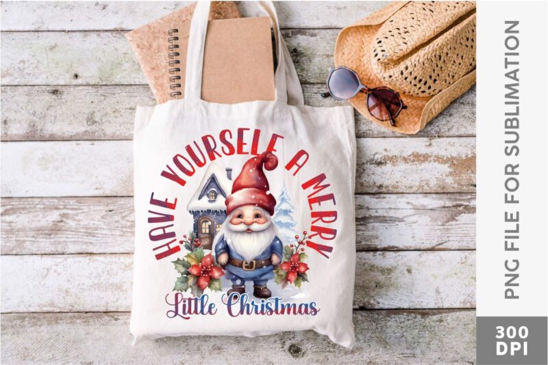 Cute Christmas Gnomes Farmhouse Sublimation Designs Bundle