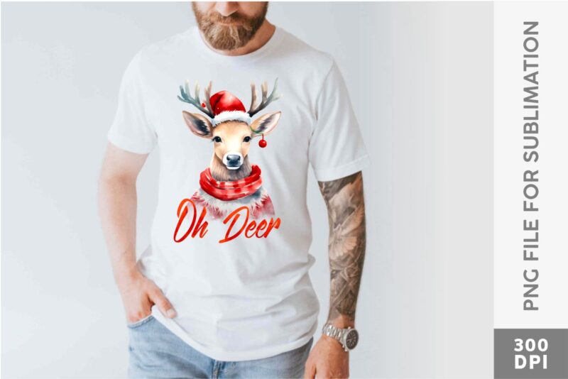 Christmas Reindeer Sublimation Designs Bundle