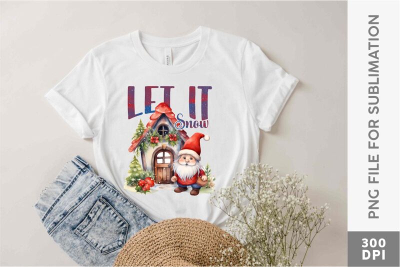 Cute Christmas Gnomes Farmhouse Sublimation Designs Bundle