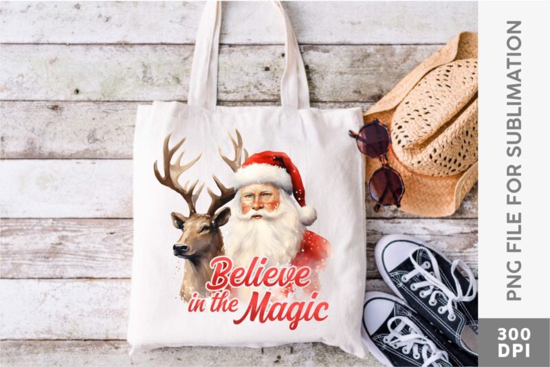 Christmas Reindeer Santa Sublimation Designs Bundle