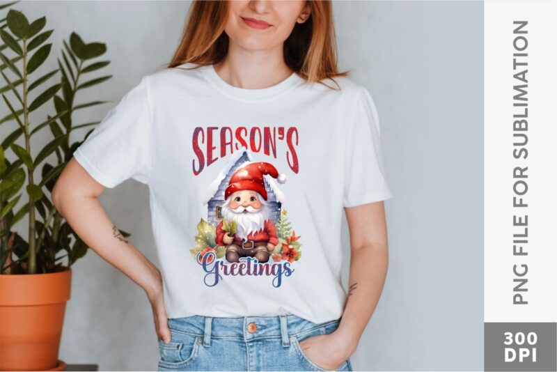 Cute Christmas Gnomes Farmhouse Sublimation Designs Bundle