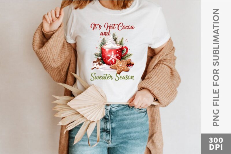 Christmas Hot Cocoa Sublimation Designs Bundle