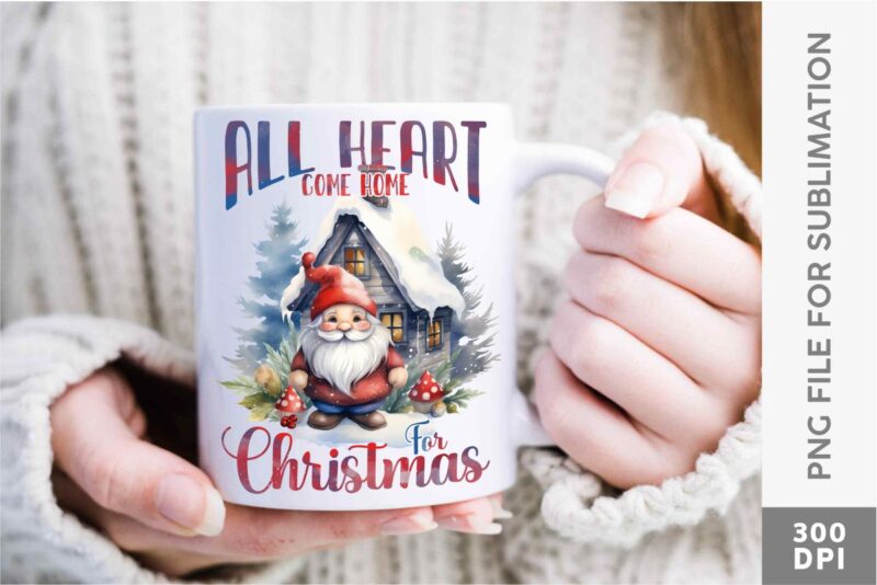 Cute Christmas Gnomes Farmhouse Sublimation Designs Bundle