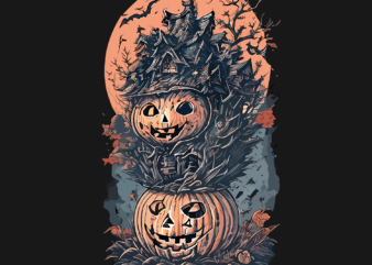 Spooky Pumpkin t shirt template vector