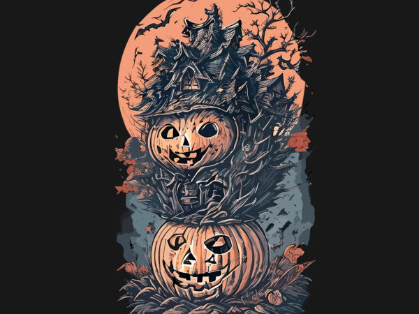 Spooky pumpkin t shirt template vector