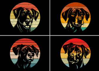 Retro Vintage Sunset Dog Reading Book T-Shirt